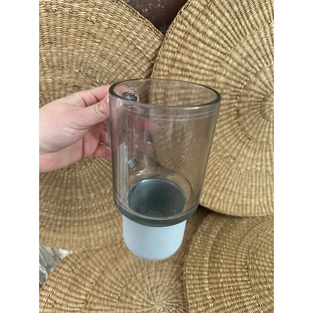 Glass cup with silicone holder